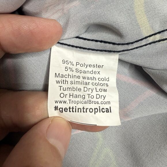 Tropical Bros Natural Light Shirt Mens XL Naturday Retro Flamingo Beer Hawaiian - Picture 10 of 10